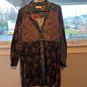 NATURAL LIFE Multicolor Floral Long Sleeve Dress